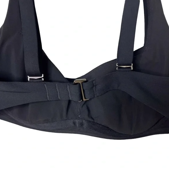 Athleta Square Neck Bra Cup Bikini Top Black Size 32 B/C Swim Wear - Picture 7 of 10